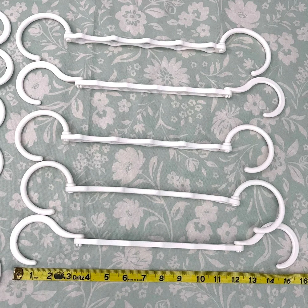 Set (12) of White Closet Hanger Connectors